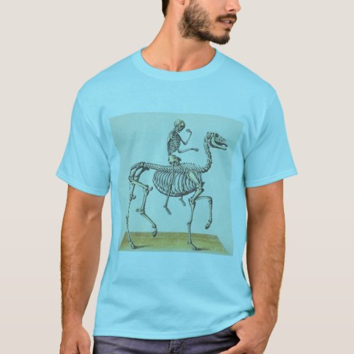 Horse and rider skeleton T_Shirt