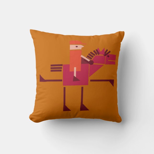 horse and rider throw pillow (Front)