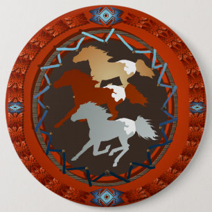 Horse and Shield-Button Button