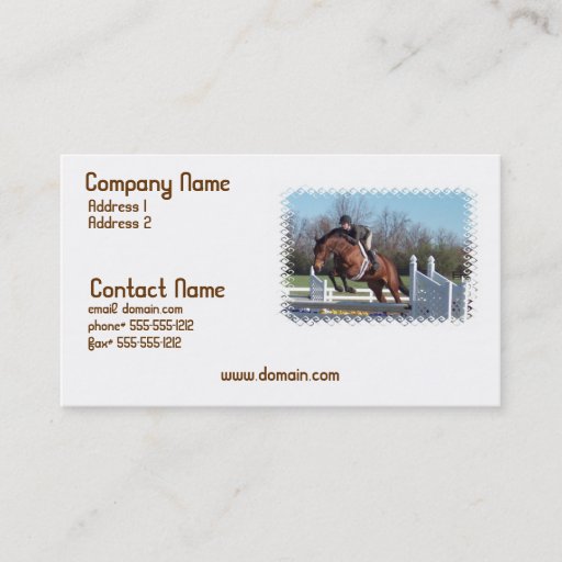 Customizable Horse and Show Jumping Business Card