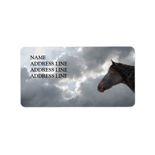 Horse and Sky 4 _ Western Return Address Label