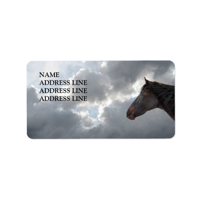 Horse and Sky 4 - Western Return Address Label (Front)