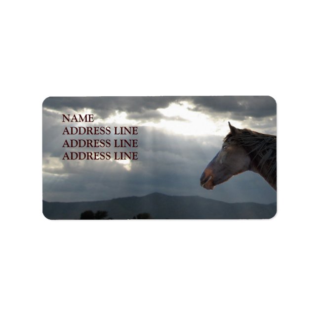 Horse and Sky 5 - Western Return Address Label (Front)