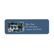 Horse And Sleigh Christmas Return Address Labels