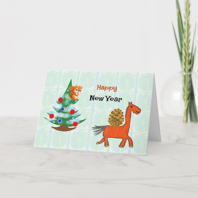 Horse and squirrel card (Front)