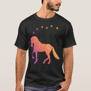 Horse And Stars Geometric riders school amadeus  T-Shirt