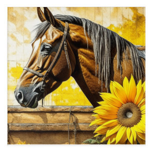 Horse and Sunflower Beautiful AI Art