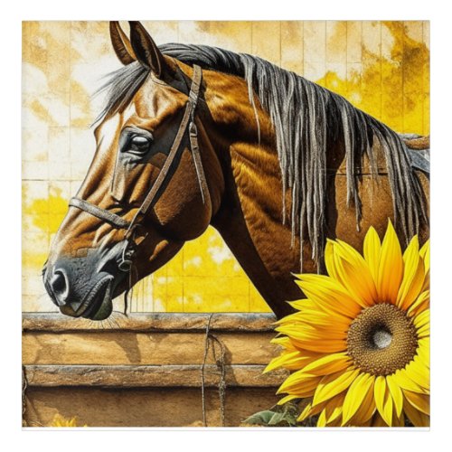 Horse and Sunflower Beautiful AI Art 