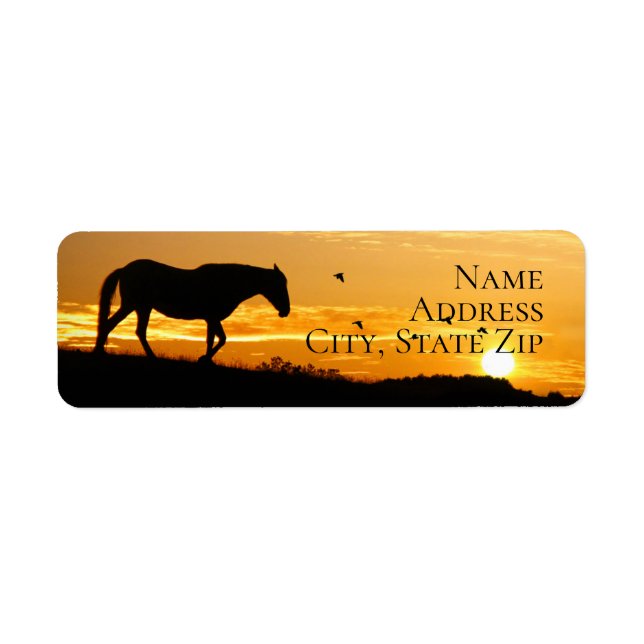 Horse and Sunset Return Address Label (Front)