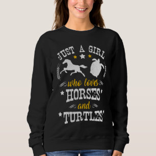 Horse and Turtle Lover Just A Girl Tee