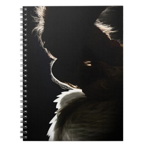 Horse and woman as angel at night notebook