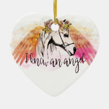 Horse Angel Christmas Ornament
