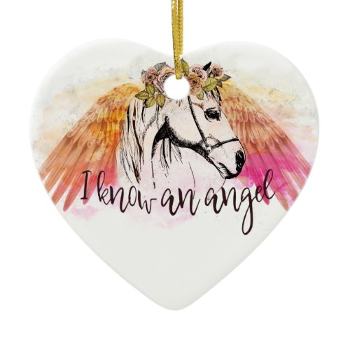 Horse Angel Christmas Ornament
