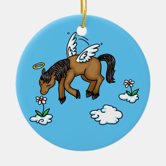 Horse Angel in memory ornament (Front)
