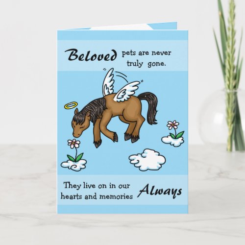 Horse Angel Sympathy card