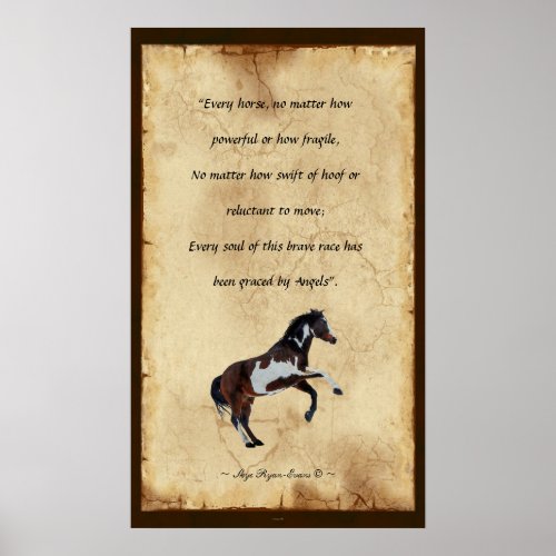 Horse Angels Parchment_style Poetry Poster