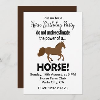Horse Animal Cute Funny Horse Birthday Party