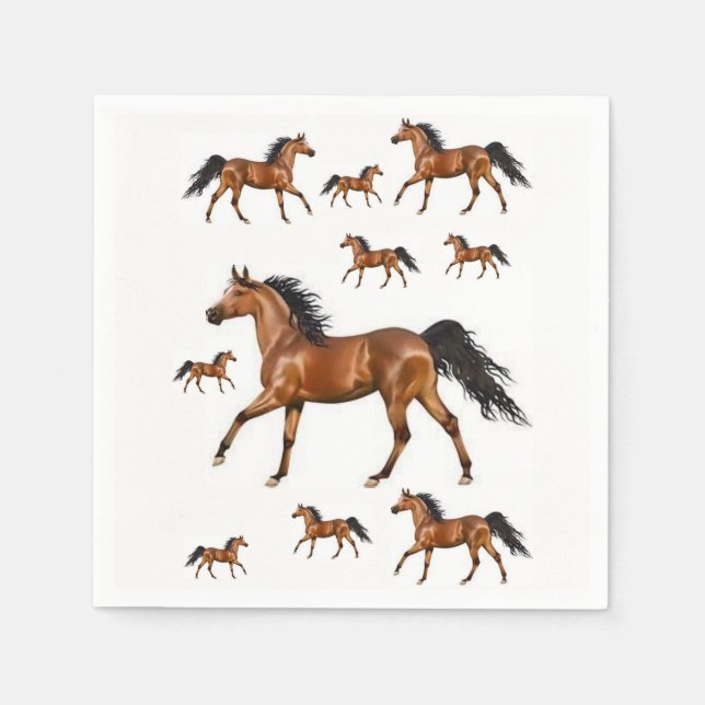 Horse Animal Nature Paper Napkins (Front)