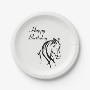 Horse Animal Theme Birthday Party Paper Plates