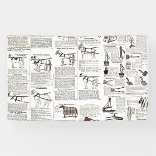 Horse Antique Advertising Newspaper Art Banner