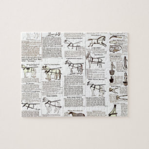 Horse Antique Advertising Newspaper Art Jigsaw Puzzle