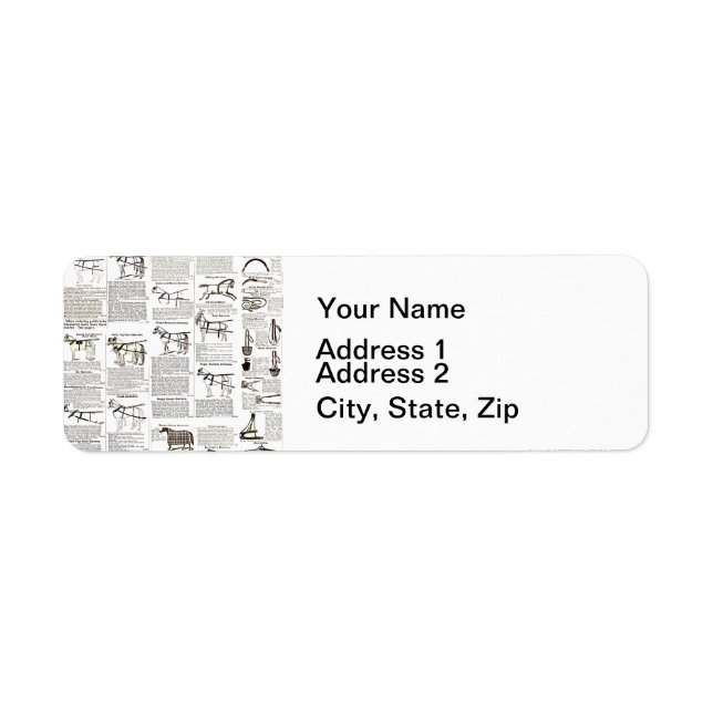 Horse Antique Advertising Newspaper Art Label (Front)