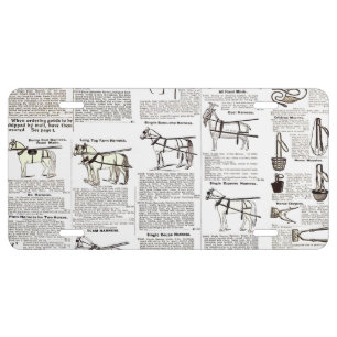 Horse Antique Advertising Newspaper Art License Plate