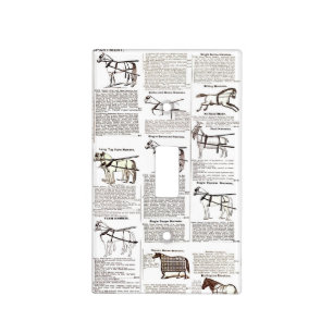 Horse Antique Advertising Newspaper Art Light Switch Cover