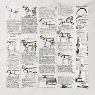 Horse Antique Advertising Newspaper Art Trinket Tray