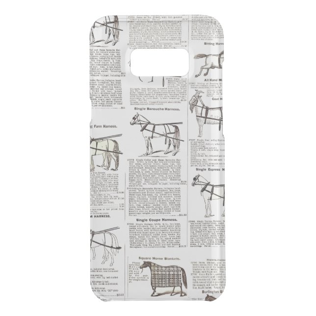 Horse Antique Advertising Newspaper Art Uncommon Samsung Galaxy Case (Back)
