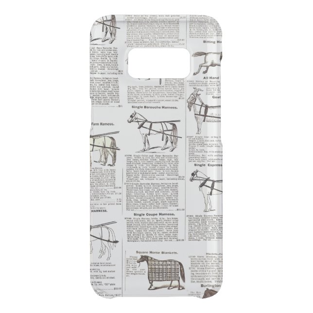 Horse Antique Advertising Newspaper Art Uncommon Samsung Galaxy Case (Back)