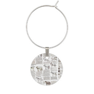 Horse Antique Advertising Newspaper Art Wine Charm