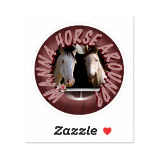 Horse Around Valentine's Day Sticker