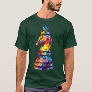 Horse Art Chess Knight as king family T-Shirt