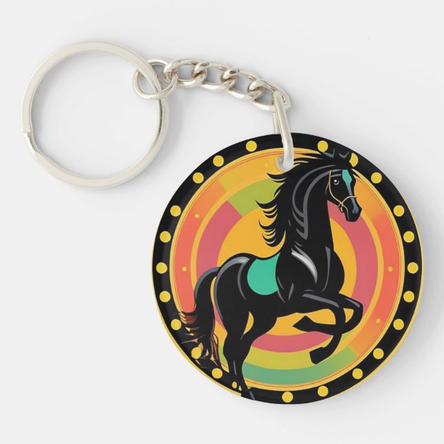 🐴 Horse Art Gift For Everyday Use 🐴 Keychain (Front)