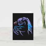 Horse Art Gifts For Women Girls Equestrian Horseba Card