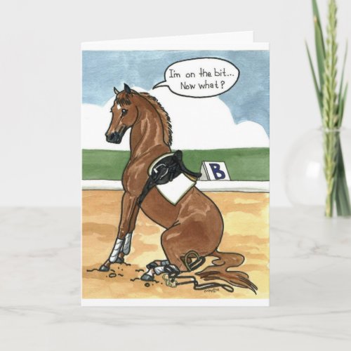 Horse art ON THE BIT now what Card
