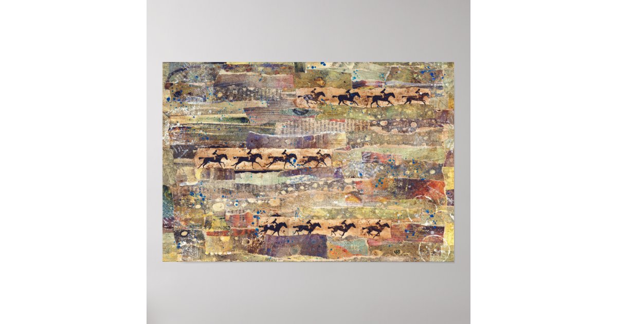 Horse Art Poster or Decoupage Paper Zazzle