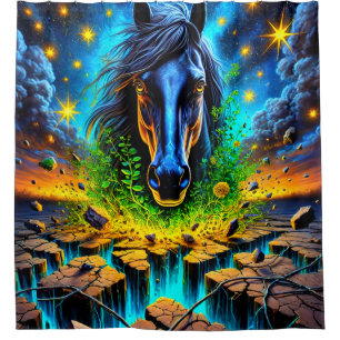 Horse Art Shower Curtain
