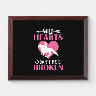 Horse Art Wild Hearts Can't Be Broken Award Plaque