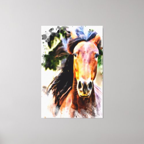  Horse Artistic  Equine AR22 Artsy Canvas Print