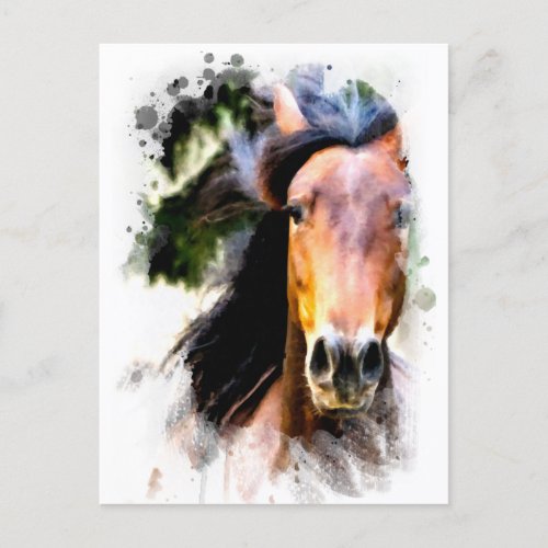 Horse Artistic  Painting Equine AR22 Artsy Postcard
