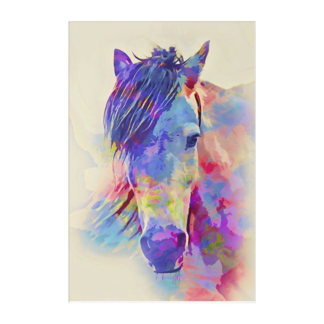 Horse Artwork, Nature, Acrylic Print (Front)
