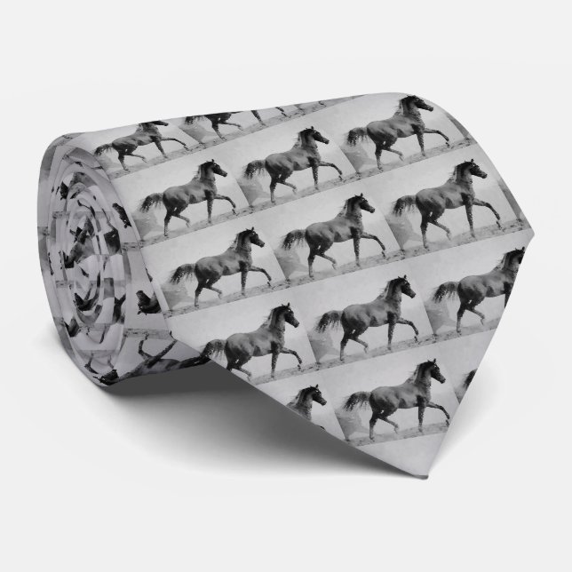 Horse Artwork Tie (Rolled)