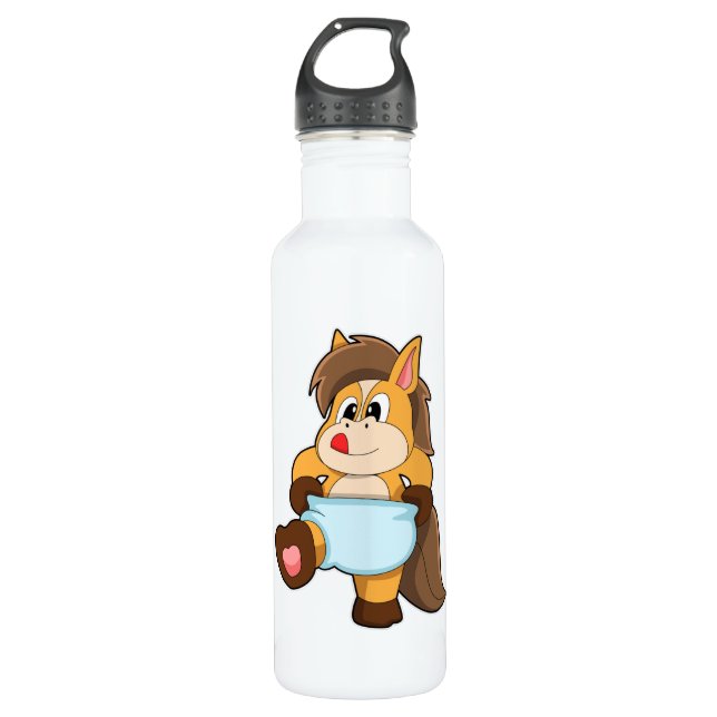 Horse as Baby with Diaper Stainless Steel Water Bottle (Front)