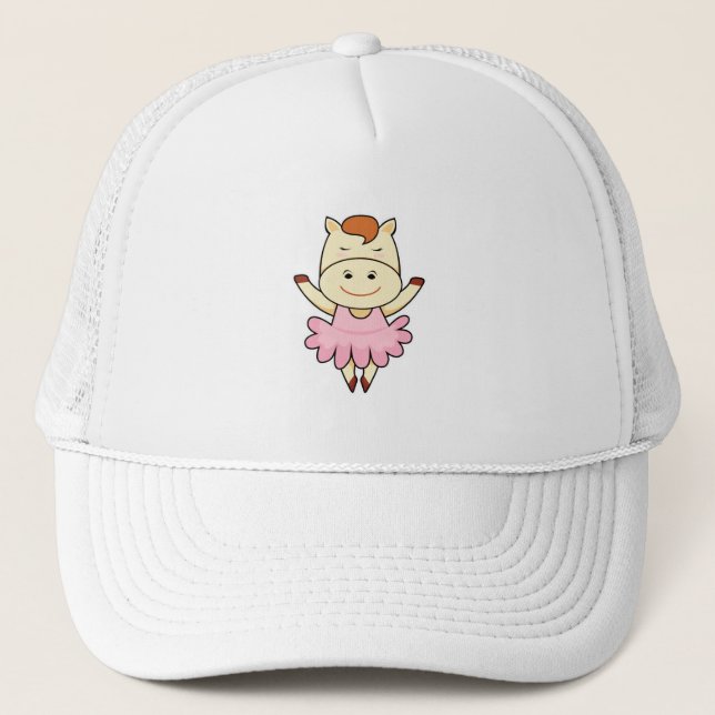 Horse as Ballerina in Ballet Trucker Hat (Front)