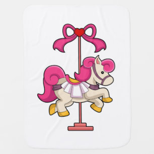Horse as Carousel horse.PNG Baby Blanket