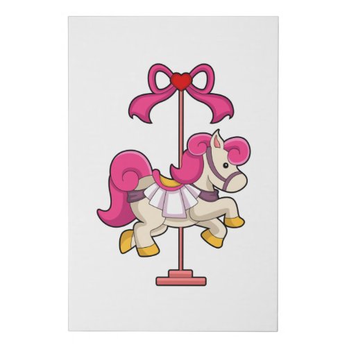 Horse as Carousel horsePNG Faux Canvas Print