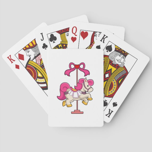 Horse as Carousel horse.PNG Poker Cards (Back)