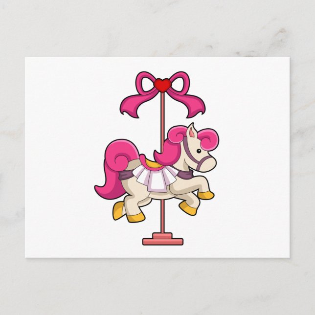 Horse as Carousel horse.PNG Postcard (Front)